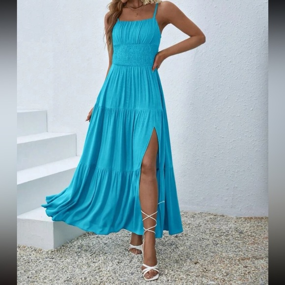 Boho slit thigh cami maxi dress - Picture 2 of 6